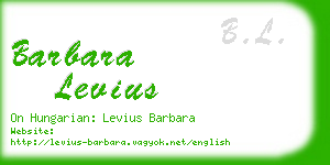barbara levius business card